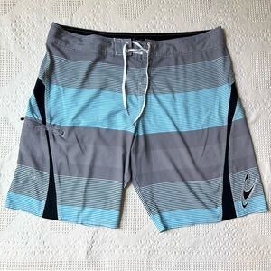 ONeill Boardshorts Swim Trunks Mens 42 Blue Superfreak Drawstring Surf Beach